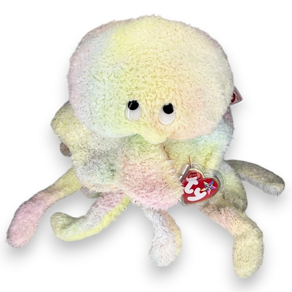 Goochy the Jellyfish | Pastel Ocean Drifter | Mint Heart Tag TY Beanie Buddy